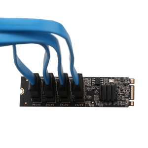 ASMedia desteği NVME ve PCIe için <span class=keywords><strong>M</strong></span>.2 ila 4SATA3.0 (<span class=keywords><strong>M</strong></span> tuşu + B tuşu) genişletme kartı - Product Image 4
