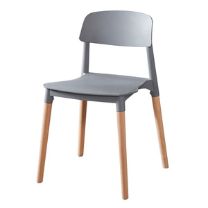 Chaise de salle à manger avec dossier épaissi, design scandinave moderne, pieds en bois, mobilier de maison, tabouret de restaurant - Product Image 2
