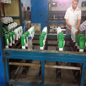 Gants de protection individuelle tricotés en coton blanc enduit de latex uni en caoutchouc de haute qualité - Product Image 5