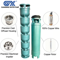 Pompe immergée multi-étages en fonte pour puits profond 250QJ 50HP 32m³/h OEM pour irrigation agricole