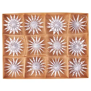 High Quality Paper Crafts Snowflake Paper Star Handmade Paper Ornaments For Hanging Christmas Decoration