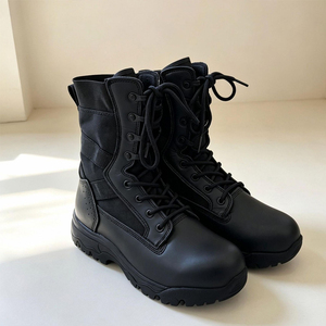 Botas Tácticas Negras DSF945 para Hombre, Botas de Estilo Exterior con Cordones y Caña Alta, ODM - Product Image 4