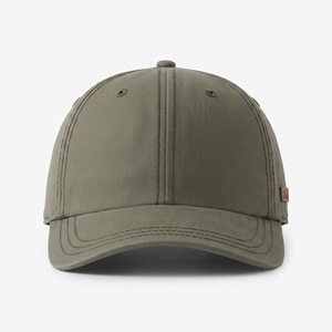 Casquette de baseball en coton sergé à 6 panneaux structurée avec patch en similicuir personnalisé, vente en gros, fabricant de chapeaux de sport - Product Image 5