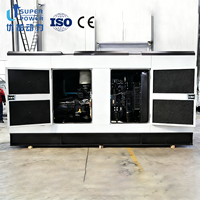 Générateur d'énergie triphasé à refroidissement par eau, gaz/diesel, 200 kVA-500 kVA, type silencieux, démarrage automatique, démarrage à distance, ATS