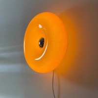 Nouvelle Lampe Donut Orange Décoration Maison Chambre Vintage en Verre Ronde Lampe de Table Tactile Lampe de Chevet LED Orange