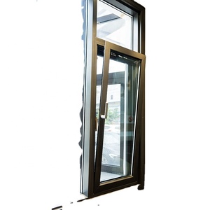 Nouveau design de fenêtres à cadre en aluminium noir de style américain grilles de verre extérieures conçues pour les fenêtres résidentielles à battant - Product Image 1