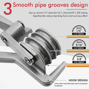 Nuovo Piegatubi Tre-in-Uno di Alta Qualità con Opzioni Metriche e Imperiali, Combinazione Robusta per Tubi in Rame/Alluminio/Ferro/Acciaio Inossidabile - Product Image 3