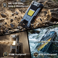 Teléfono Resistente FOSSiBOT F106 Plus de 6.745 Pulgadas, 6+128 GB, 12000 mAh, Altavoces Estéreo Dobles de 120 dB, Linterna de Camping de 3 Metros, Visión Nocturna de 20 MP, Android 16