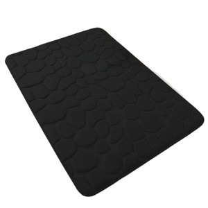 Tapis de bain rectangulaire en polaire corail, couleur unie, absorbant, antidérapant, pour salle de bain, style design moderne - Product Image 1