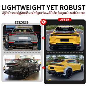 Meilleur prix pour pièces automobiles : Diffuseur arrière en fibre de carbone sèche style 1016 pour Lamborghini URUS S - Product Image 2