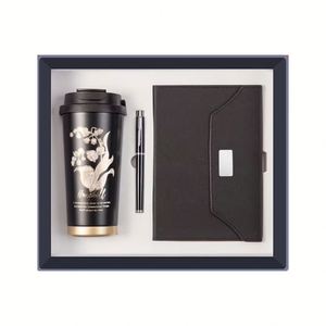 High-Grade Corporate Gift <b>Set</b> Includes Coffee Mug Pen <b>Notebook</b>-for Business Staff Meetings Personalized LOGO Hand Print - Product Image 5