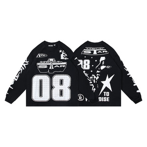 Venta al por mayor transfronteriza de ropa urbana americana de alta gama para <span class=keywords><strong>hombre</strong></span>, 100% algodón, 270g, transpirable y de corte holgado. - Product Image 3
