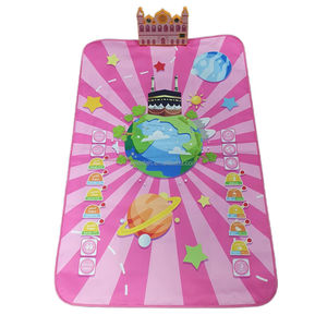 Tapis de prière musulman M10 ultra doux en peluche, imperméable, pliable, compact, idéal pour la salle de prière, la méditation, le bureau, l'aéroport, les voyages en voiture - Product Image 3