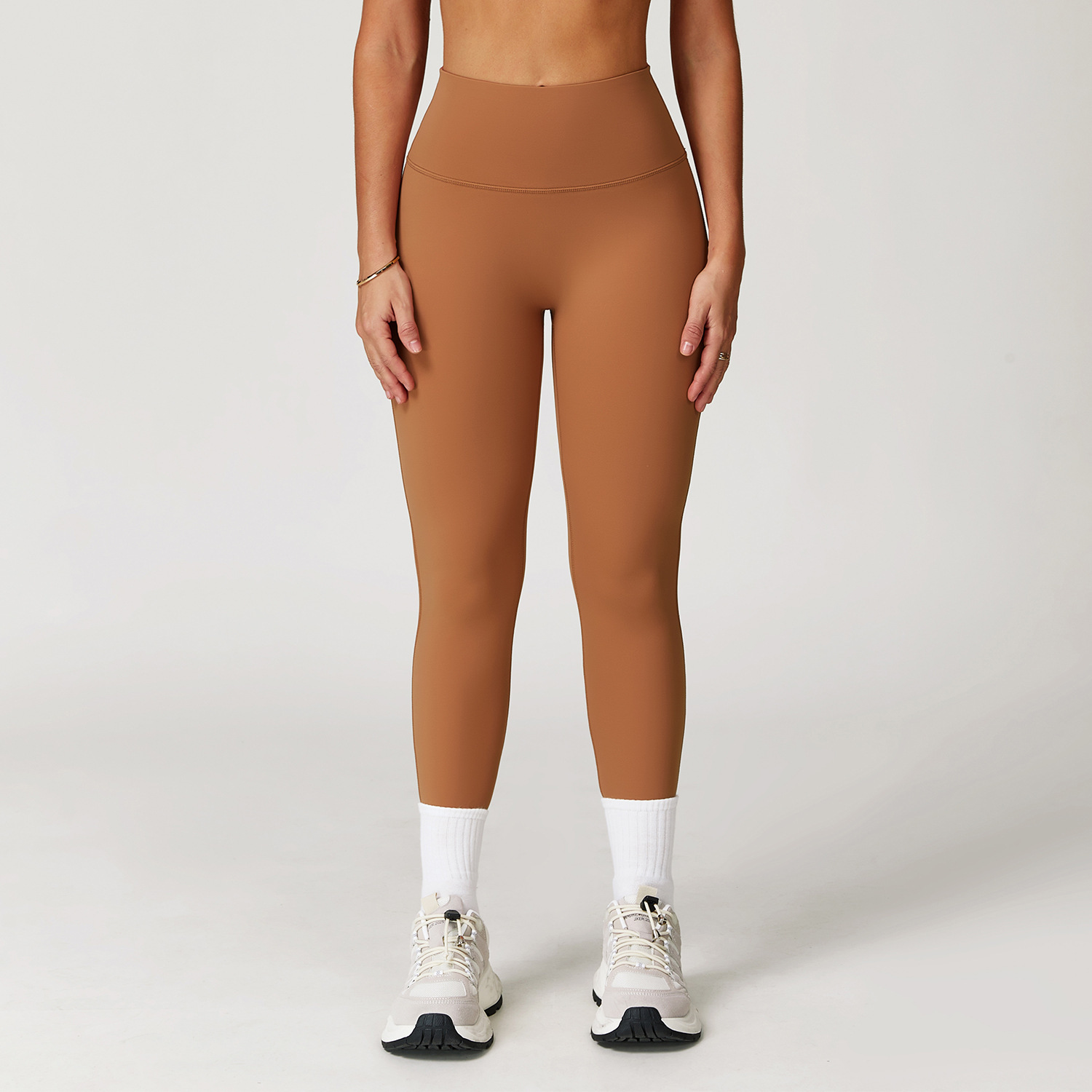 Hot Sell Custom High Waist Compression Yoga Leggings Women Solid Breathable Sweat-Wicking Scrunch Butt Four-Way Stretch Fitness