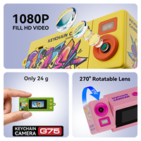 Kamera Miniatur Portabel Berbentuk Gantungan Kunci 1080P Kamera Liontin Tipe Tombol Kamera Anak-anak Kartu Memori Perekam Video Kamera Mini