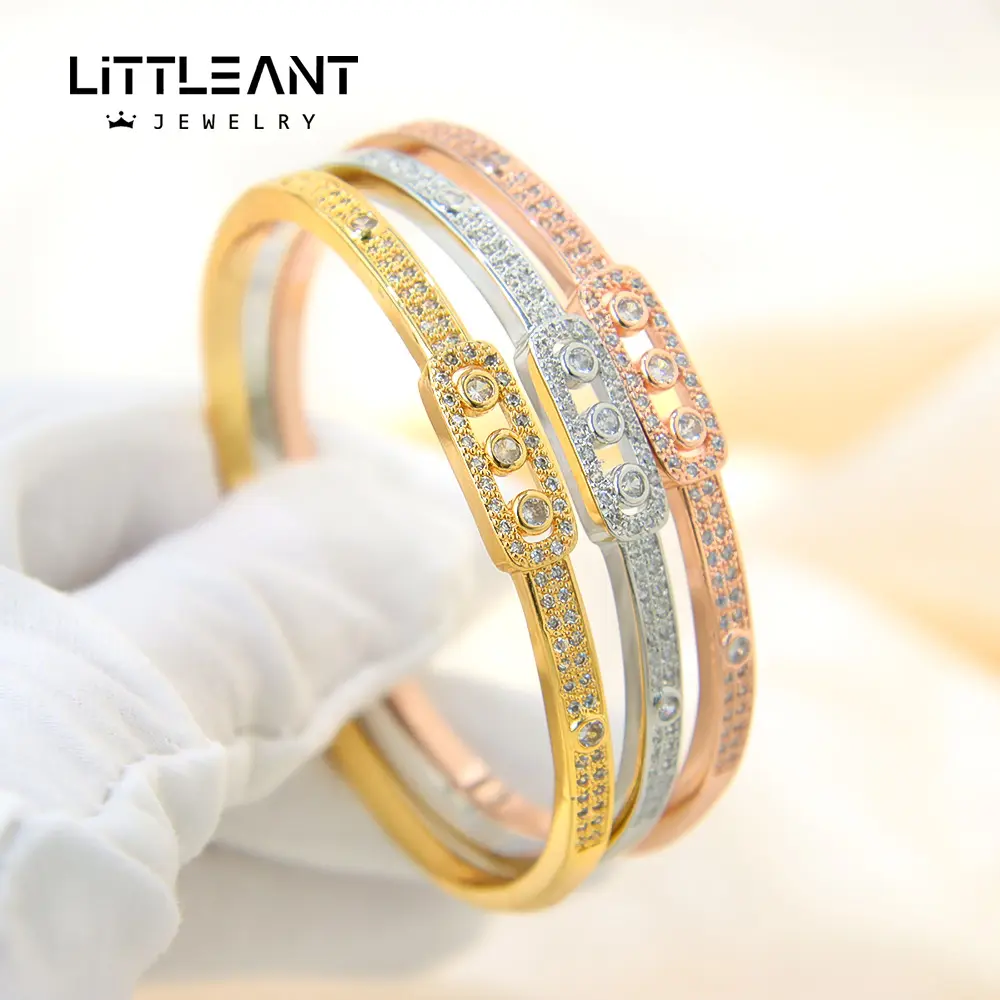 No Tarnish Geometric Rose Gold Bangle Accessories Charm Bracelet Set with Ring