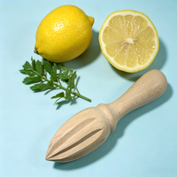 Presse-citron en bois, presse-agrumes et presse-jus manuel, presse-agrumes en bois à bonne prise en main pour citrons, citrons verts et oranges