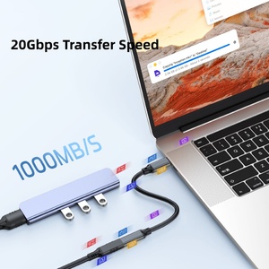 Adaptateur USB3.2 20 Gbps avec câble d'extension en alliage d'aluminium pour disque dur 8K, câbles de données haute vitesse - Product Image 2