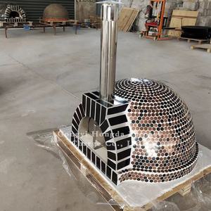 Dôme multi-combustible four à granulés de pizza remorque <span class=keywords><strong>en</strong></span> briques <span class=keywords><strong>barbecue</strong></span> grill de table portable avec four à pizza d'occasion à vendre - Product Image 2