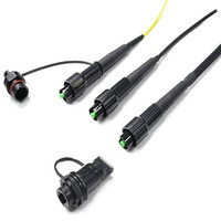 Kabel Serat Optik Qitian GJYXCH GJXH SC APC Pre-Connectorized Drop Fiber Patch Cord G657A 100M Bersertifikasi RoHS dengan Selubung PVC/LZSH