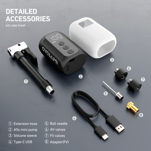 <span class=keywords><strong>Pompe</strong></span> à air électrique <span class=keywords><strong>de</strong></span> <span class=keywords><strong>poche</strong></span> portable A5S personnalisable, mini compresseur haute pression 100 PSI, gonfleur <span class=keywords><strong>de</strong></span> pneus avec affichage des données - Product Image 6