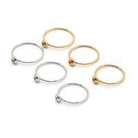 Edelstahl Einfacher Blanko-Ring für Damen, Kleiner Leerer Basisring für CZ-Kristall-Strass, Ehering-Basis für Schmuckherstellung