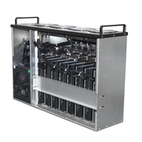Harga pabrik 8 GPU 12 casing Server komputer GPU dengan Motherboard dan catu daya