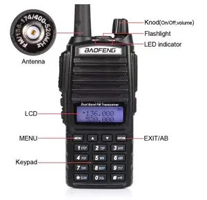 Talkie-walkie haute puissance 8w 10km Baofeng Offre Spéciale Baofeng UV82, radio double bande, talkie-walkie bidirectionnel de chine