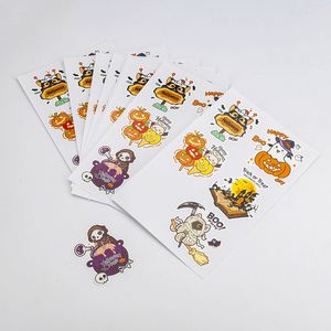 Étiquettes autocollantes FX Halloween découpées à la forme, motifs de dessins animés mignons, feuilles d'autocollants prédécoupés pour décorations et cadeaux de fête pour enfants - Product Image 4