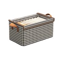Organisateur de placard quotidien flexible en tissu non tissé, panier de rangement avec poignée pour vêtements, tiroir de rangement pour la maison