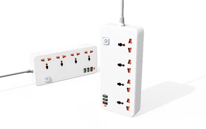 Toma de corriente universal de bajo <span class=keywords><strong>precio</strong></span> al por mayor de fábrica con USB C 3 salidas 3usb puertos tira de alimentación 2 <span class=keywords><strong>metros</strong></span> cable de cobre OEM 10A IP20 - Product Image 2