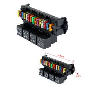 Customized 12 Way Circuit 24v 12v electric protector led indicator fuse relay box