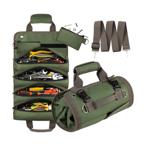 Bolsa de Herramientas Enrollable para Técnico con 6 Compartimentos para Herramientas, Organizador de Mecánico Verde Resistente para Electricista, Portátil Profesional OEM - Product Image 1