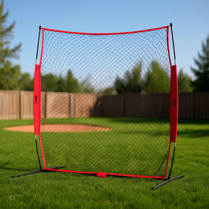 Red de protección para béisbol Vevor de 7x7 pies, malla roja, equipo de entrenamiento con bolsa de transporte para practicar en el patio trasero. - Product Image 2