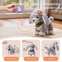 Jouets en peluche interactifs pour enfants Tumama : chien réaliste qui aboie, léche sa langue, abaisse la queue et joue de la musique
