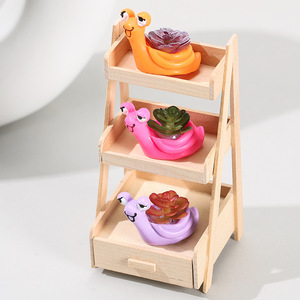 Snail Succulent <b>Mini</b> Potted <b>Plants</b> Resin Animal Desk Ornament Indoor Decor Flower <b>Pot</b> Planter - Product Image 3