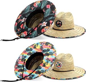 Sombrero de Paja de Alta Calidad 2026 con Logotipo Personalizado para Verano, Protección Solar, Salvavidas, Pesca, Playa, Surf, con Estampado y Base de Paja - Product Image 1