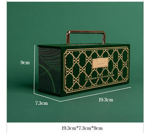 <span class=keywords><strong>Golden</strong></span> Ocean Luxury cartón personalizado cumpleaños flor perfume joyería cosmética caja de embalaje de regalo con asa favores de la boda - Product Image 3