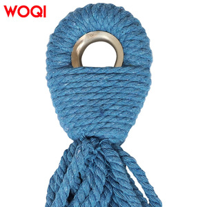 Hamac en coton Woqi, capacité 250 lb, design minimaliste portable, support noir, vert - Product Image 5