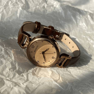 <span class=keywords><strong>Orologi</strong></span> da Polso Retrò di Alta Gamma con Quadrante Rotondo al Quarzo per <span class=keywords><strong>Donna</strong></span> con Cinturino in Pelle PU, Orologio alla Moda Semplice di Carattere per Ragazza, Idee <span class=keywords><strong>Regalo</strong></span> - Product Image 2