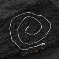 Colliers en chaîne en acier inoxydable plaqué or argent, imperméables, ne se décolore jamais, tailles 1,5 mm, type de chaîne à maillons