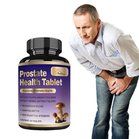 Comprimés de soutien de la prostate OEM/ODM - Favorise le confort et le flux urinaire, avec extrait de palmier nain et d'extraits de champignons pour le bien-être quotidien, 60 comprimés