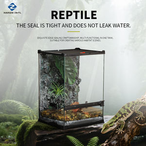 Terrarium en verre Hanze, moderne, classique, simple, écologique, boîte de présentation, bouton-pression, dessus en maille, réservoir de luxe pour reptiles arboricoles - Product Image 2