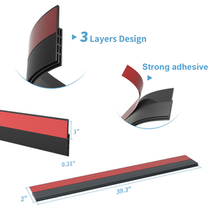 <span class=keywords><strong>Bloqueador</strong></span> de tope de tiro de puerta negra Barrido de puerta Tira de sellado insonorizada debajo de la parte inferior de la puerta - Product Image 2