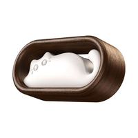 Diffuseur d'aromathérapie pour voiture en forme de chat, à fixer sur la grille d'aération, avec pierre parfumée longue durée, figurine décorative en bois mignonne