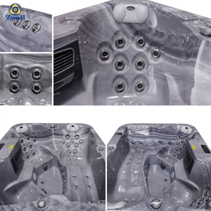 Spa à jets durable CE CB UKCA SAA IEC ISO, spa à remous <span class=keywords><strong>3</strong></span> places, fourni directement par l'usine source, bain à remous extérieur - Product Image 2