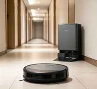 Robot aspirateur et serpillière intelligent DEEBOT T90 PRO OMNI avec système de nettoyage automatique OZMO Roller 3.0 pour sols humides et secs