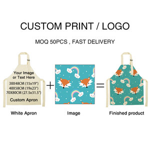 Tablier personnalisé en polyester imperméable imprimé par sublimation, motif dessin animé mignon, pour parents et enfants, idéal pour le jardinage, la peinture, la pâtisserie, le <span class=keywords><strong>chef</strong></span>, les enfants - Product Image 6