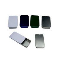 Boîte en métal personnalisée à couvercle coulissant - Étui pour parfum solide, boîte à bonbons mentholés et boîte à bijoux en métal pour le rangement de petits objets