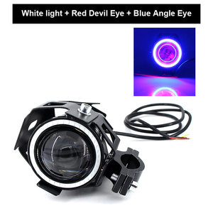 Luz LED auxiliar para motocicleta, faros <span class=keywords><strong>de</strong></span> Ojos <span class=keywords><strong>de</strong></span> Ángel <span class=keywords><strong>de</strong></span> 125W U7, reflectores DRL, brillante, accesorios para lámpara <span class=keywords><strong>de</strong></span> bicicleta, niebla - Product Image 3